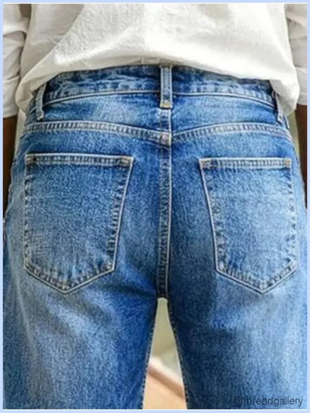 High Waist Straight Leg Bermuda Shorts Raw Hem Ripped Denim Women's Casual